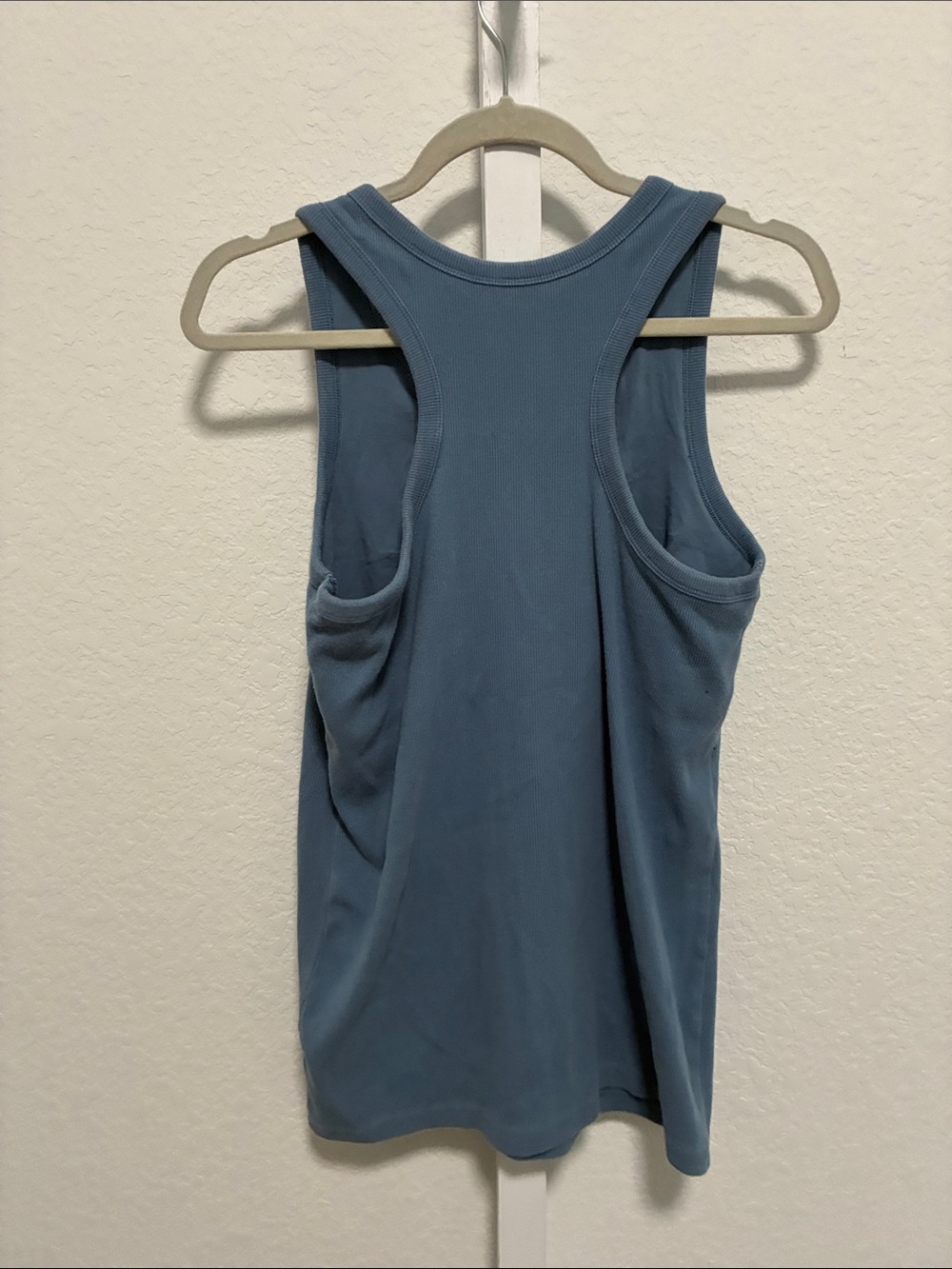Duluth Blue Ribbed Racerback Tank Top - Picture 4 of 6